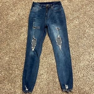 Shein distressed jeans size small. Hardly worn.